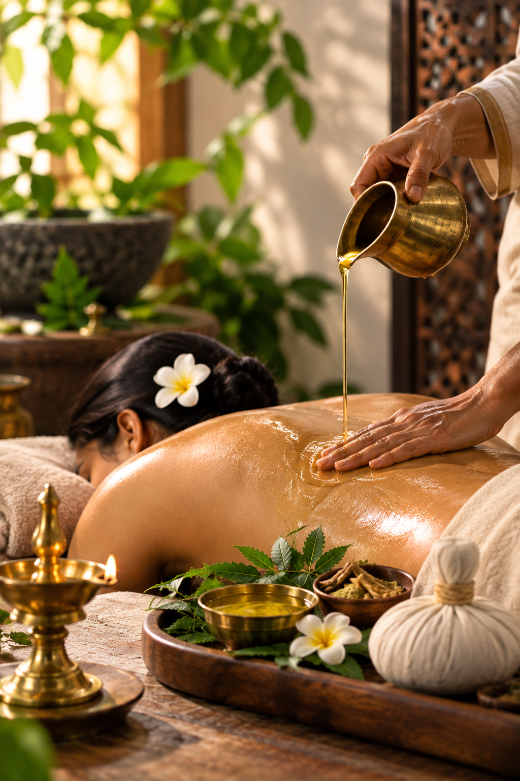 Ayurvedic Abhyanga therapeutic massage at MSM Ayurveda